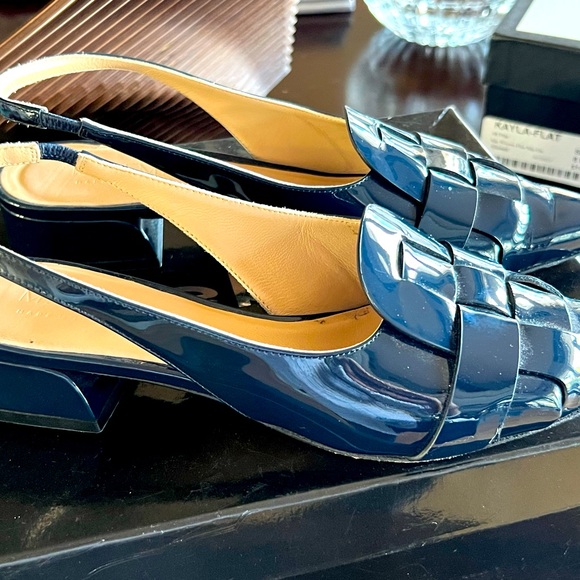 M. Gemi Navy Patent Leather Flats - Picture 2 of 6